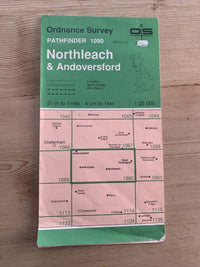 NORTHLEACH & ANDOVERSFORD Ordnance Survey Pathfinder Map 894 SP01/11 1985