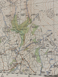 DARTMOOR TOR DEAN MOOR - Ordnance Survey Sheet SX66 1:25000 1959 Devon