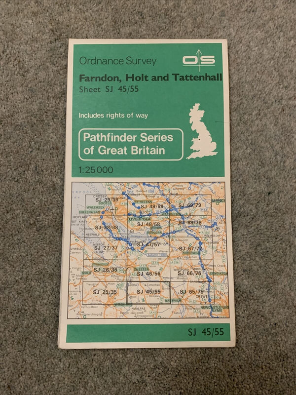 FARNDON HOLT & TATTENHALL Pathfinder Ordnance Survey Sheet SJ45/55 1:25000 1978