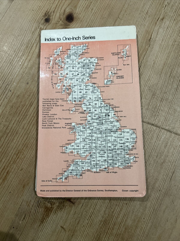 DUNBAR Ordnance Survey One Inch Sheet 63 Good Condition 1965 Oldhamstocks