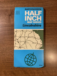 LINCOLNSHIRE Bartholomew Half Inch Map No 30 1973 Skegness Louth Newark