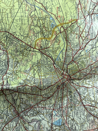 MERSEYSIDE Bartholomew CLOTH Half Inch Map 1962 No 28 Chester Wirral Manchester