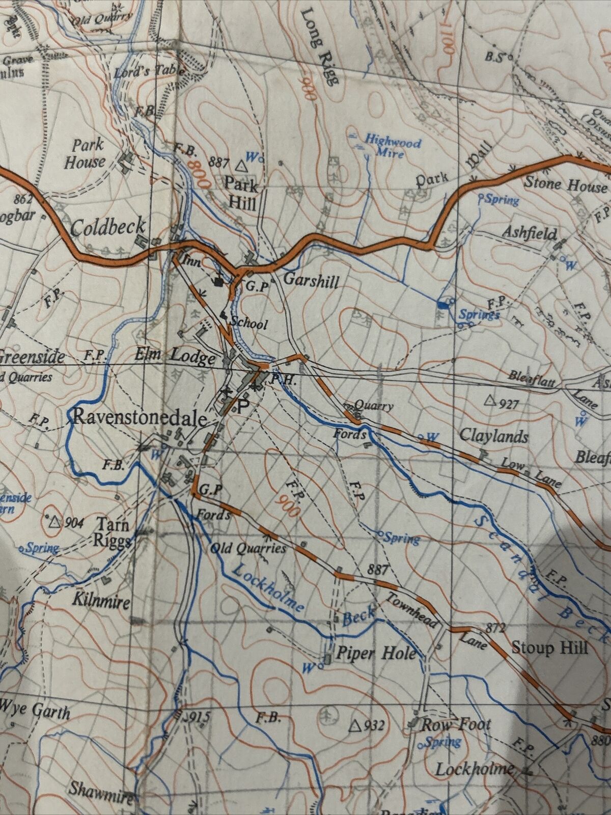 KIRKBY STEPHEN Wharton Fell Ordnance Survey Sheet NY70 1:25000 1952