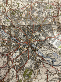 LEEDS & BRADFORD Ordnance Survey Map One Inch 1947 Sheet 96 Paper Sixth Edition