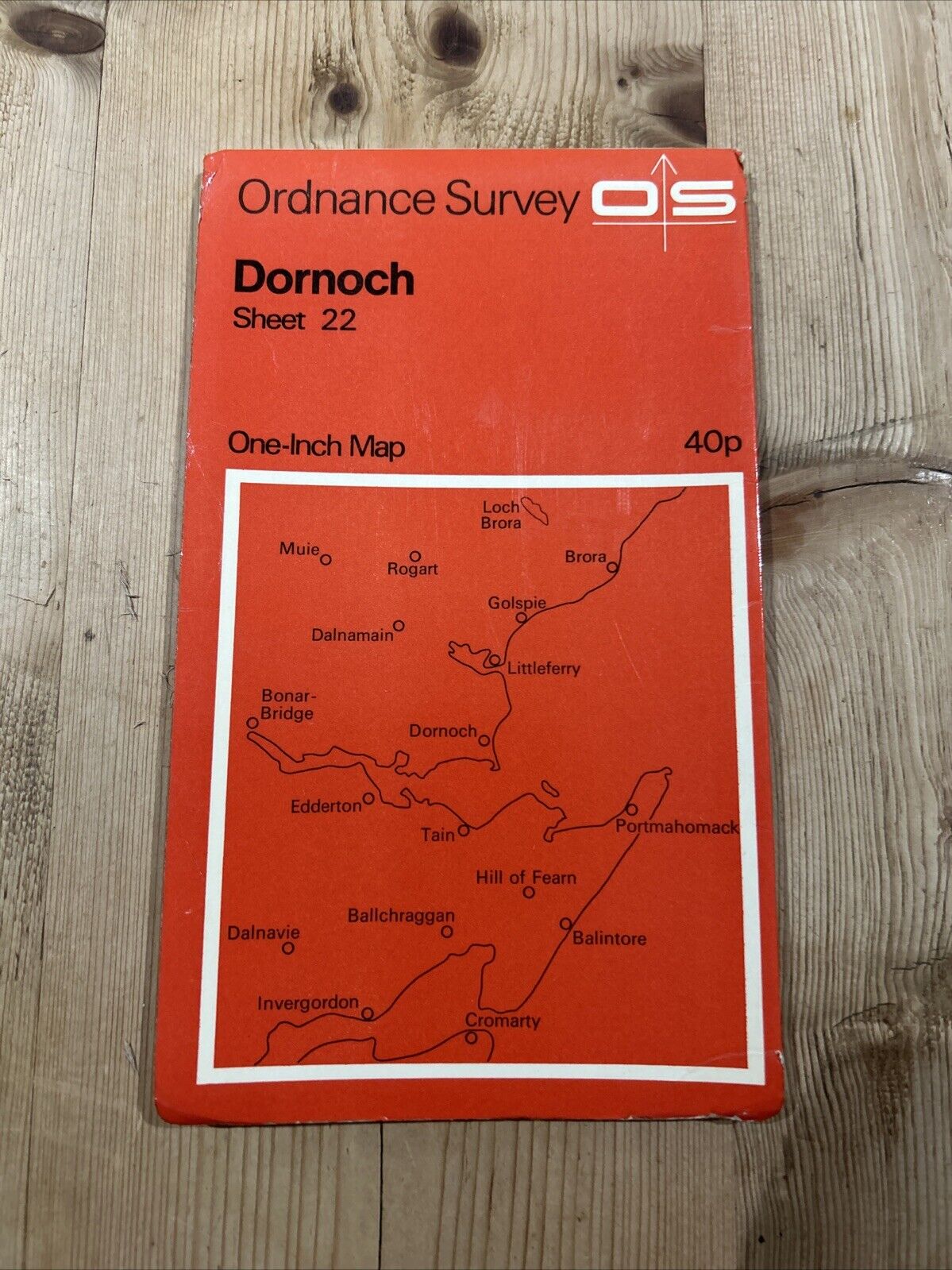 DORNOCH Ordnance Survey One Inch Map Sheet 22 Reasonable Condition 1958 Brora