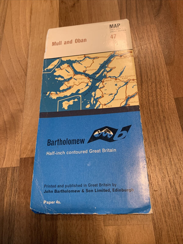 MULL & OBAN Bartholomew - Half Inch Map 1969 No 47 Tiree Lynn Of Lorn Morven