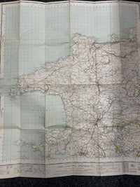 FISHGUARD Ordnance Survey Cloth One Inch Map 1947 Sixth Edition Sheet 138 Wiston