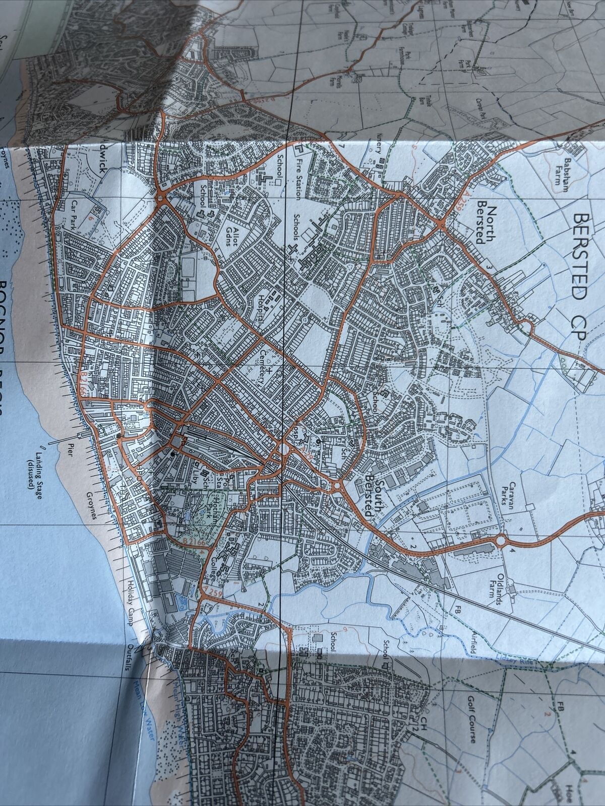 CHICHESTER & BOGNOR REGIS Ordnance Survey Pathfinder Map SU80/90 1305 1981