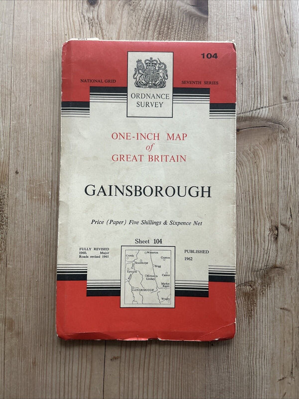 GAINSBOROUGH Ordnance Survey Seventh Series One inch 1962 Sheet 78 Scunthorpe