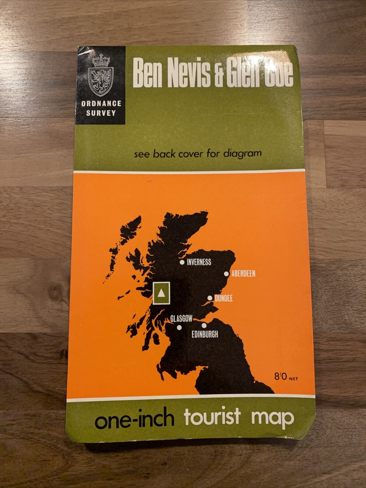 Ben Nevis & Glen Coe - Ordnance Survey Tourist Map 1959 Ed 1967 Print Colour