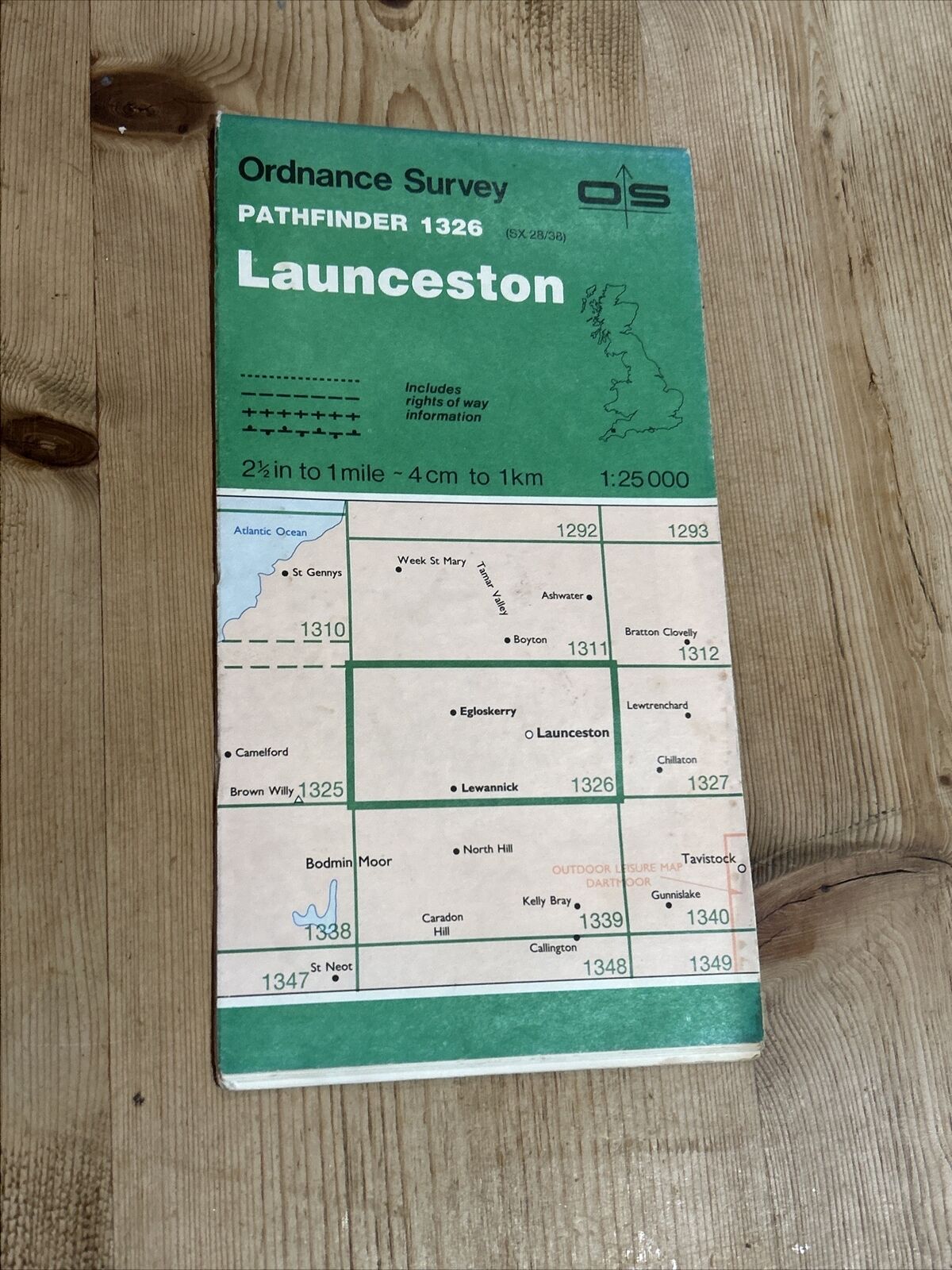 LAUNCESTON Pathfinder Ordnance Survey 1:25000 1988 No 1326 Egloskerry Eggbear