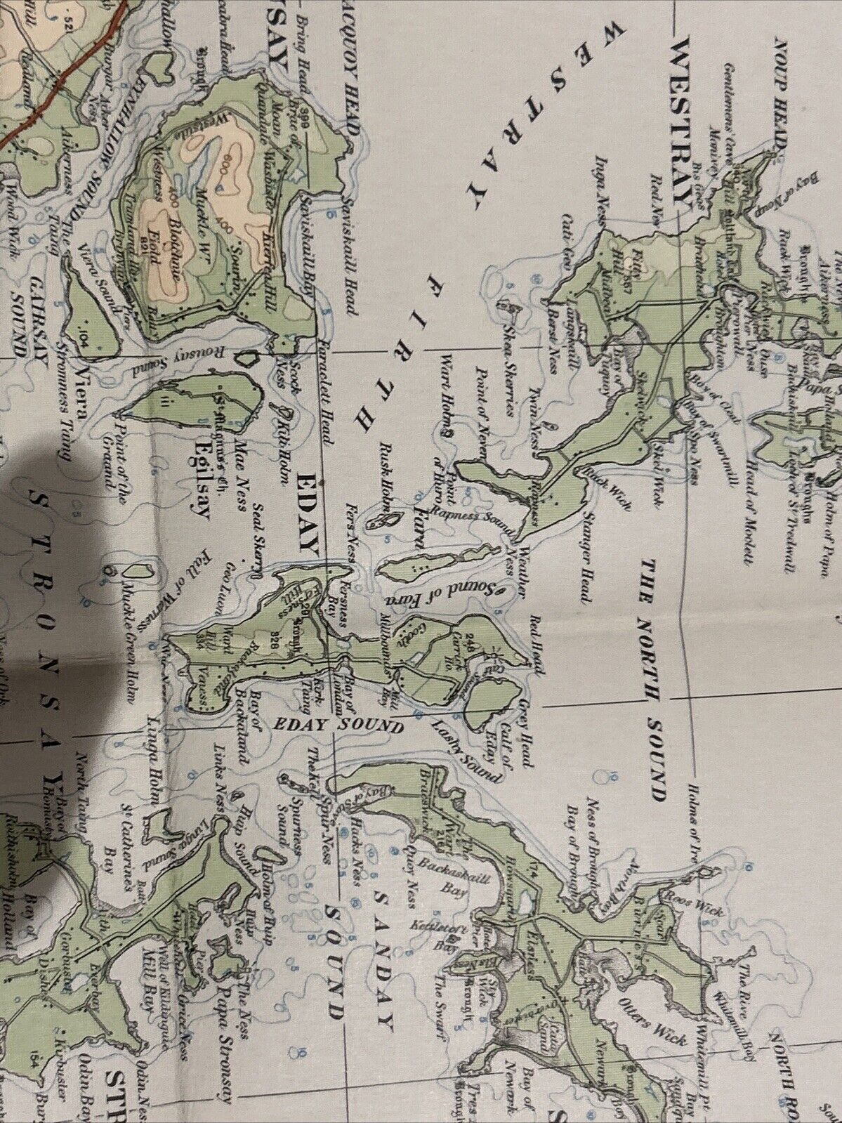 THE ORKNEY ISLANDS Ordnance Survey Quarter Inch Sheet 9 1923 Dunnet Head Wick