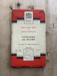 COVENTRY & RUGBY Ordnance Survey Seventh Series One inch 1961 Sheet 132 Hinckley