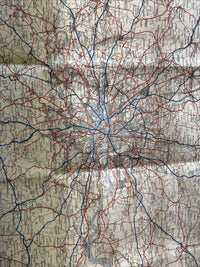 LONDON SOUTH EAST - R A C TOURING MAP New Official Dissected CLOTH picture Cover