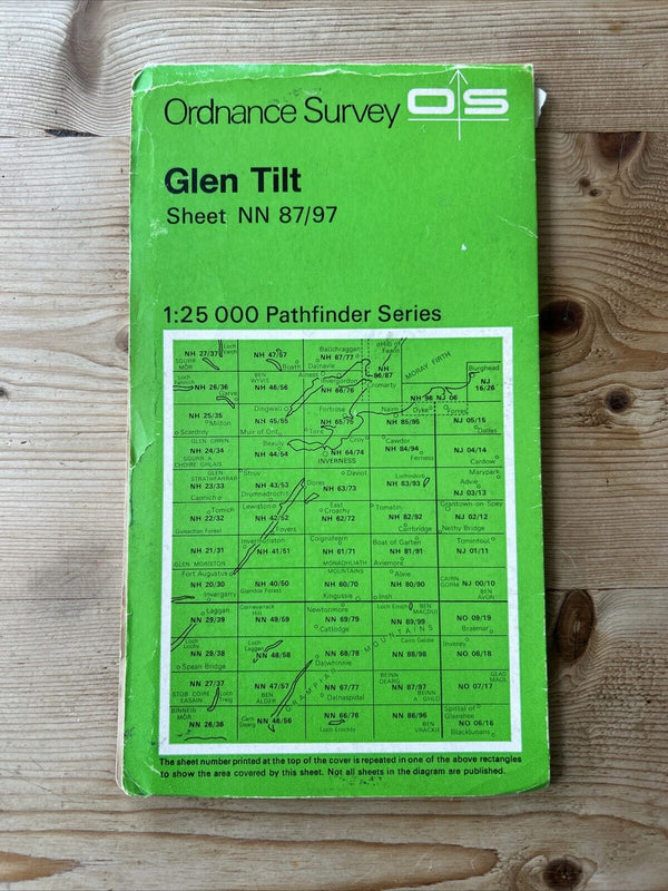 GLEN TILT Ordnance Survey Map Pathfinder NN 87/97 1976 Forest Of Atholl