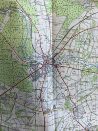 BURY ST EDMUNDS Ordnance Survey One Inch Sheet 136 1968 Thetford Stowmarket