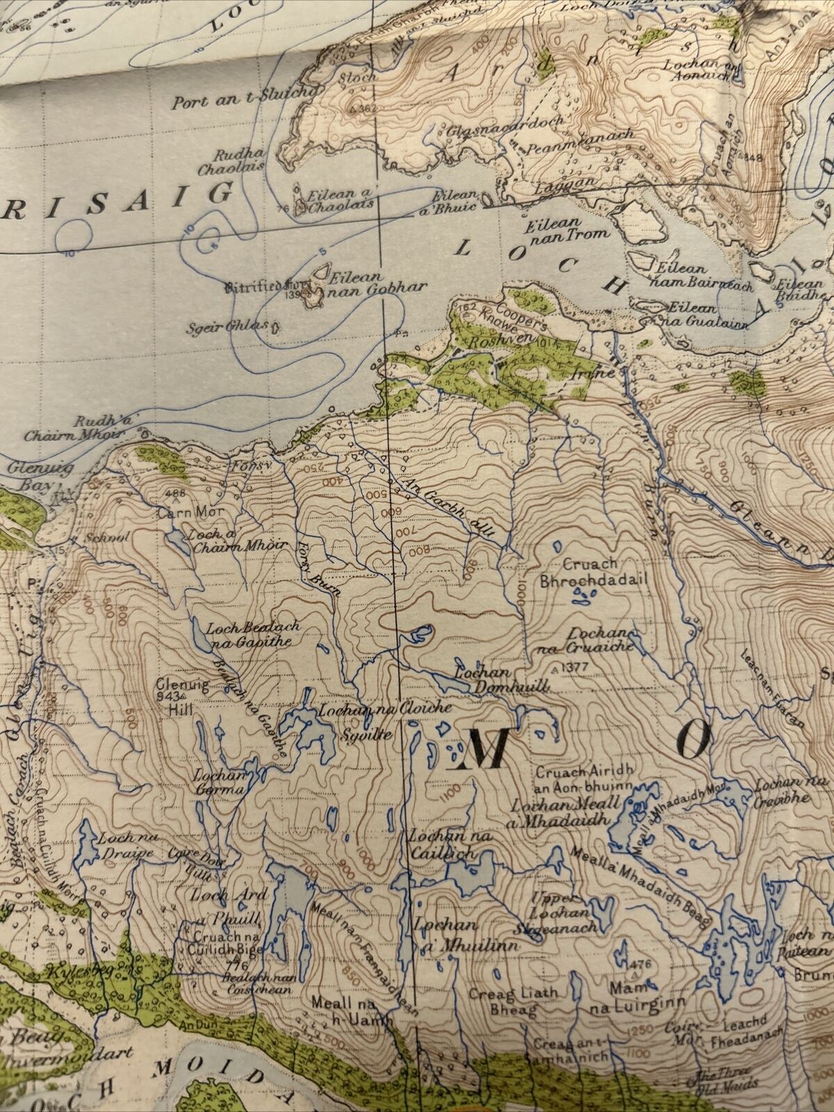 ARDNAMURCHAN & LOCH SHEIL Ordnance Survey One Inch Sheet 46 Popular Edition 1947