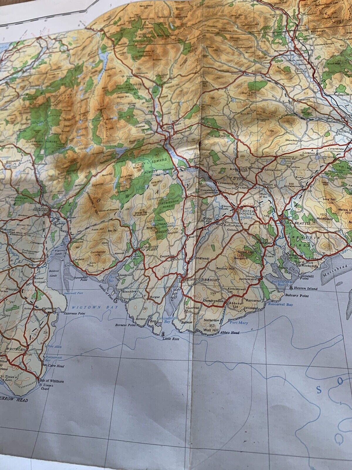 Solway Firth - Ordnance Survey Quarter Inch Map No 8 1973 Isle Of Man Carlisle