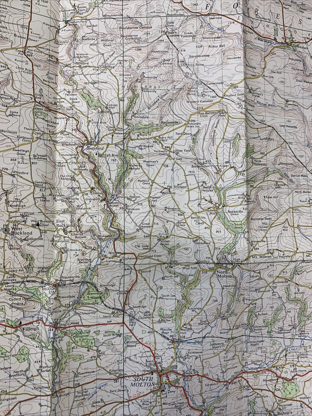 Ordnance Survey Seventh Series 1 Inch Map Barnstable Devon 1960 No 163