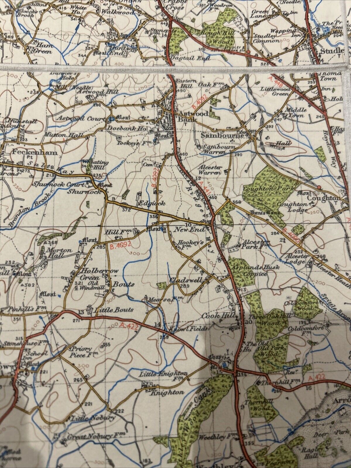 THE CHILTERNS Ordnance Survey Cloth 1 In Map 1945 Sixth Edition Sh 159 Dissected