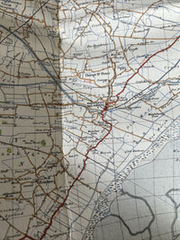 BOSTON & SKEGNESS Ordnance Survey Cloth 1  Inch Map 1947 Sixth Edition Sheet 114