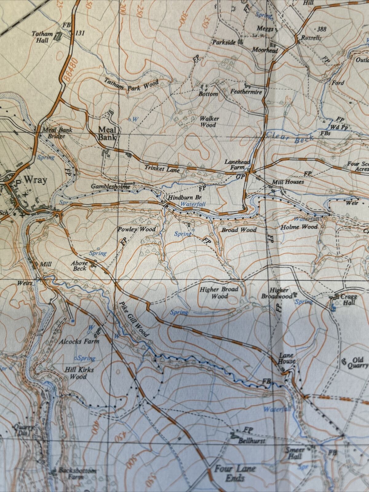 BENTHAM - Ordnance Survey Sheet SD66 1:25,000 First Series 1961 Wray Lancashire