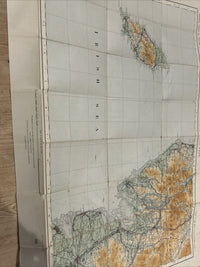 ENGLAND NORTH WEST Ordnance Survey Cloth Quarter Inch Map 1921 Sheet 2 Third Ed