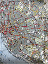 LIVERPOOL Ordnance Survey Seventh Series 1-inch 1952 Sheet 100 Runcorn