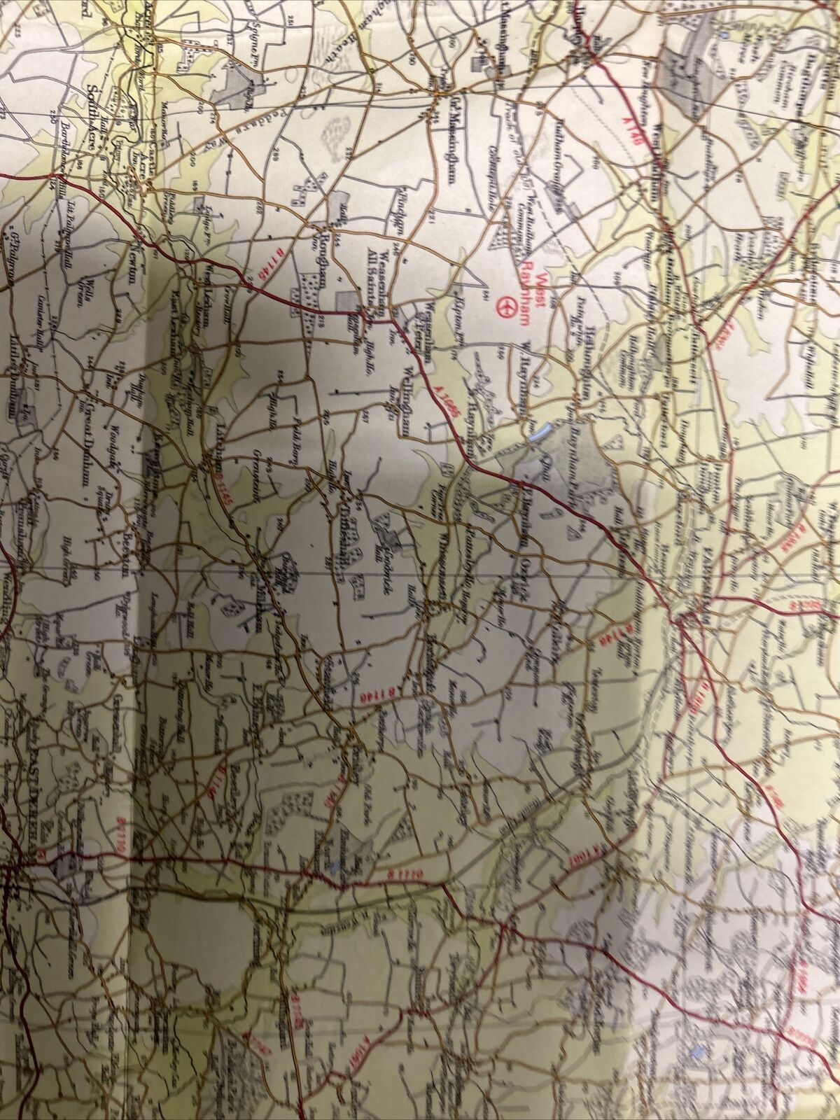 NORFOLK Bartholomew - Half Inch Map 1970 No 26 Norwich Kings Lynn Lowestoft