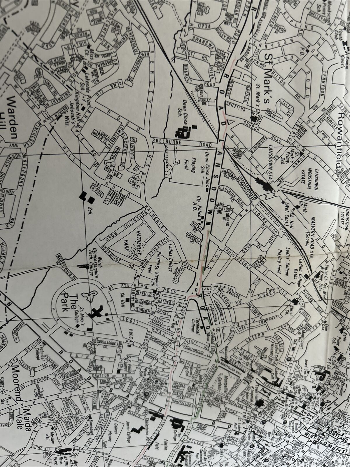 CHELTENHAM Street Plan Geographia Circa 1980