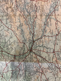 ENGLAND SOUTH Ordnance Survey Cloth Quarter Inch Map 1919 Sheet 11 Southampton