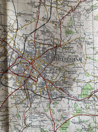 Cheltenham & Evesham 1953 Edition 1962 Print Ordnance Survey One Inch Map No 144