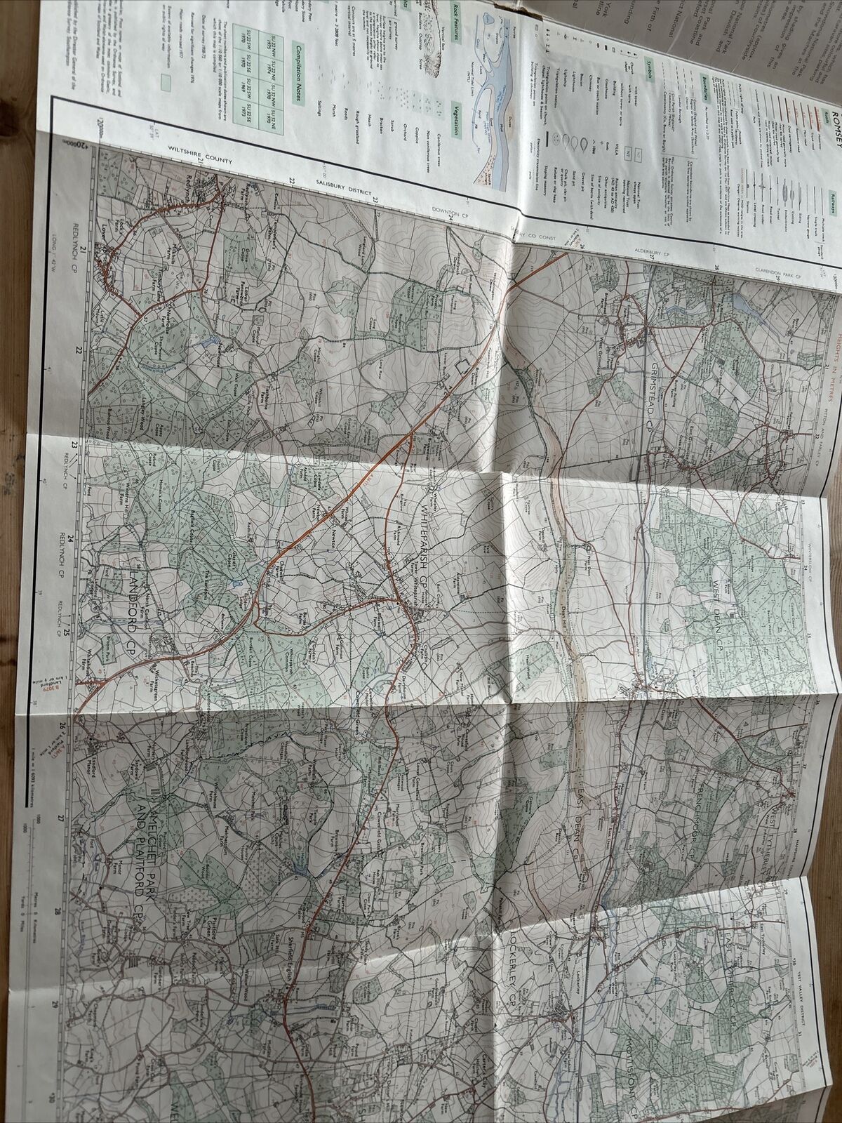 ROMSEY Ordnance Survey Second Series Map SU22/32 1977 Frenchmoor Awbridge