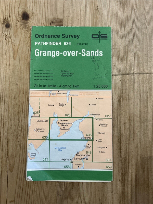 GRANGE OVER SANDS Pathfinder 636 Ordnance Survey 1:25,000 1992 Silverdale