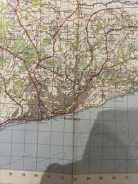 HASTINGS Ordnance Survey Seventh Series Paper One inch 1959 Sheet 184 Rye