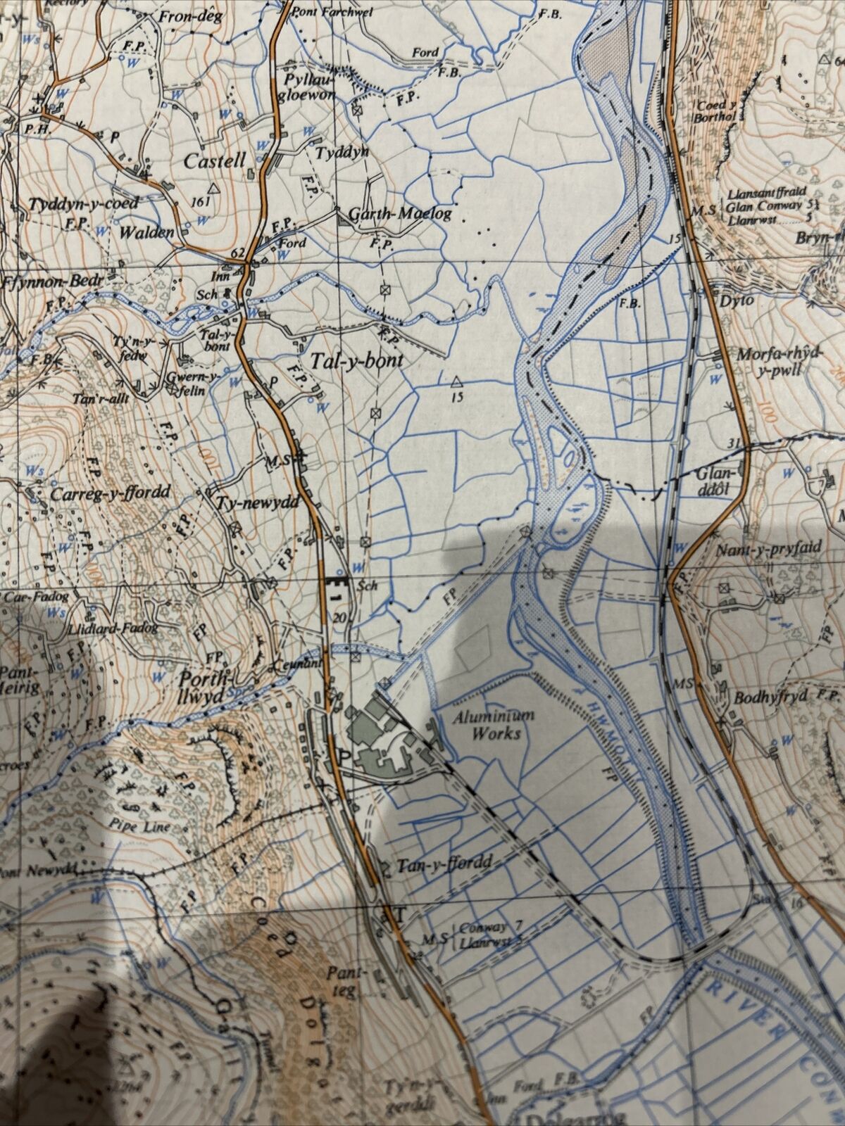 DOLGARROG Ordnance Survey 1:25,000 First Series Sheet SH76 1953 Llanrwst