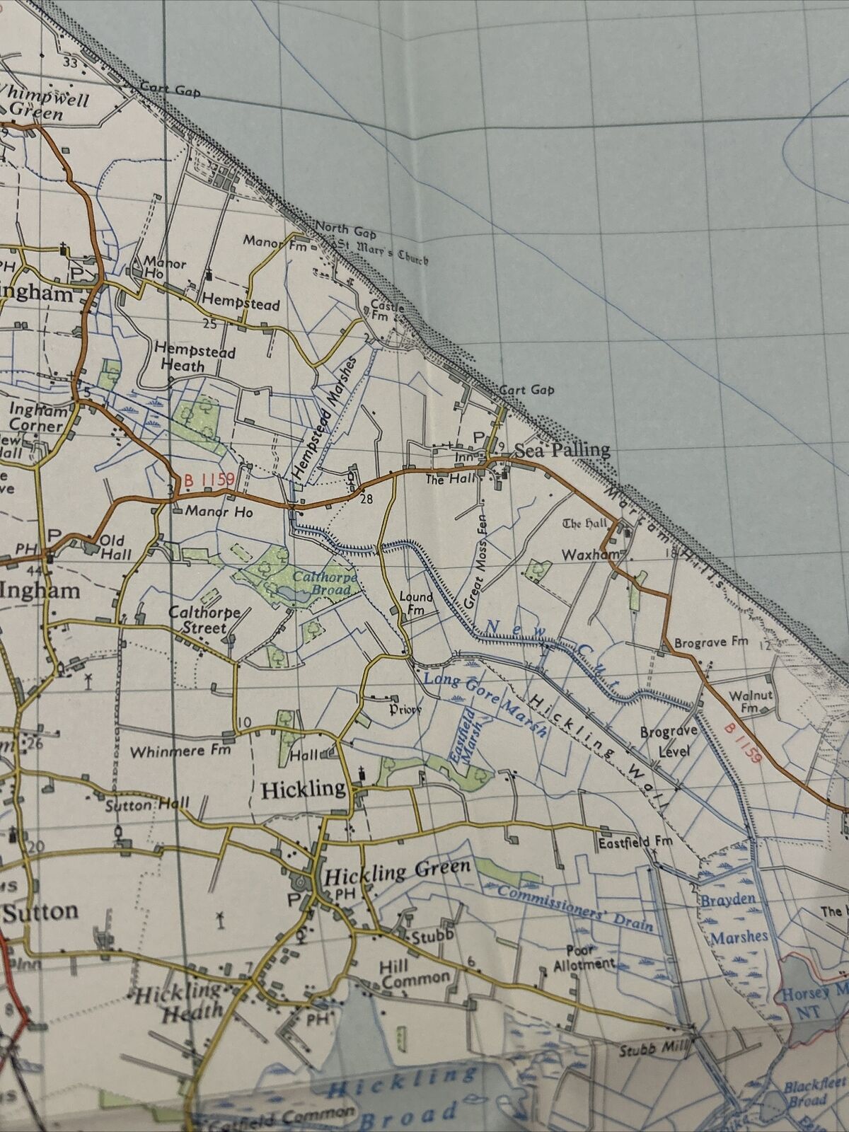 NORWICH Ordnance Survey Seventh Series Paper One Inch 1954 Sheet 126 Martham