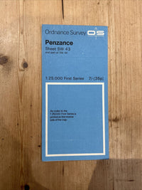 PENZANCE Ordnance Survey Sheet SW43 Map 1:25000 First Series 1960 Morvah Zennor