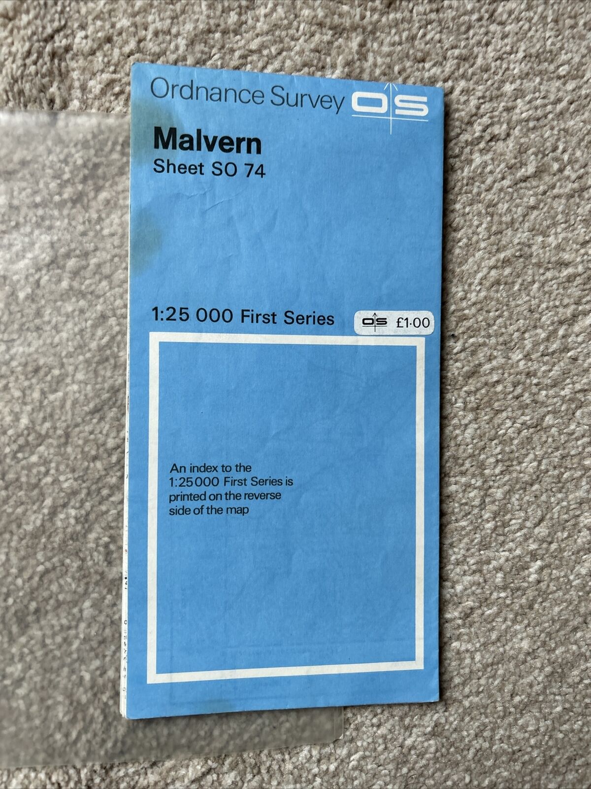 MALVERN Ordnance Survey 1:25,000 First Series 1957 Sheet SO74 Worcestershire