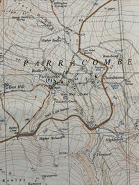 PARRACOMBE Ordnance Survey Sheet SS64 Map 1:25000 First Series 1962 Kentisbury