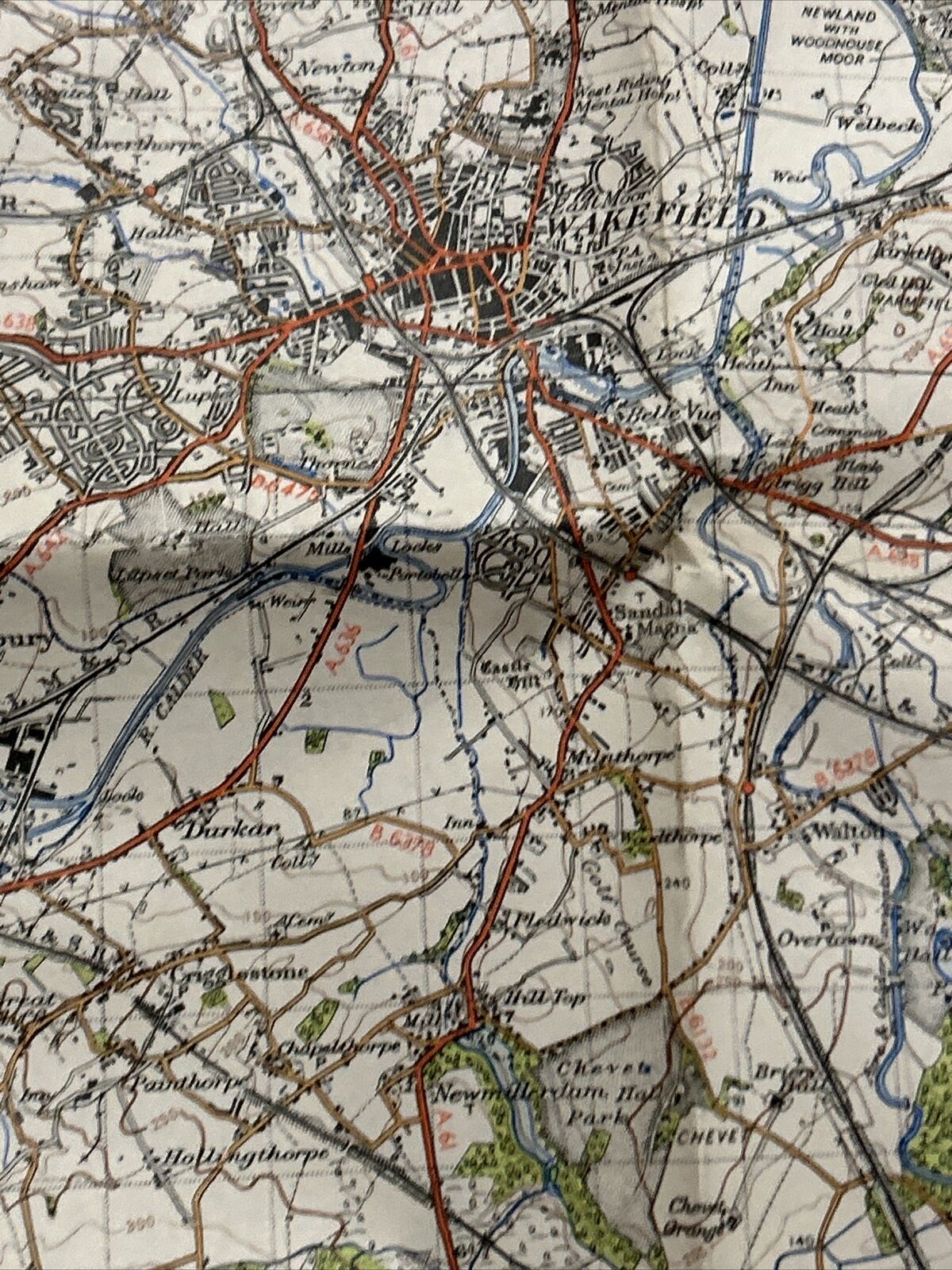 HUDDERSFIELD Ordnance Survey Map One Inch 1947 Sheet 102 Paper Sixth Edition