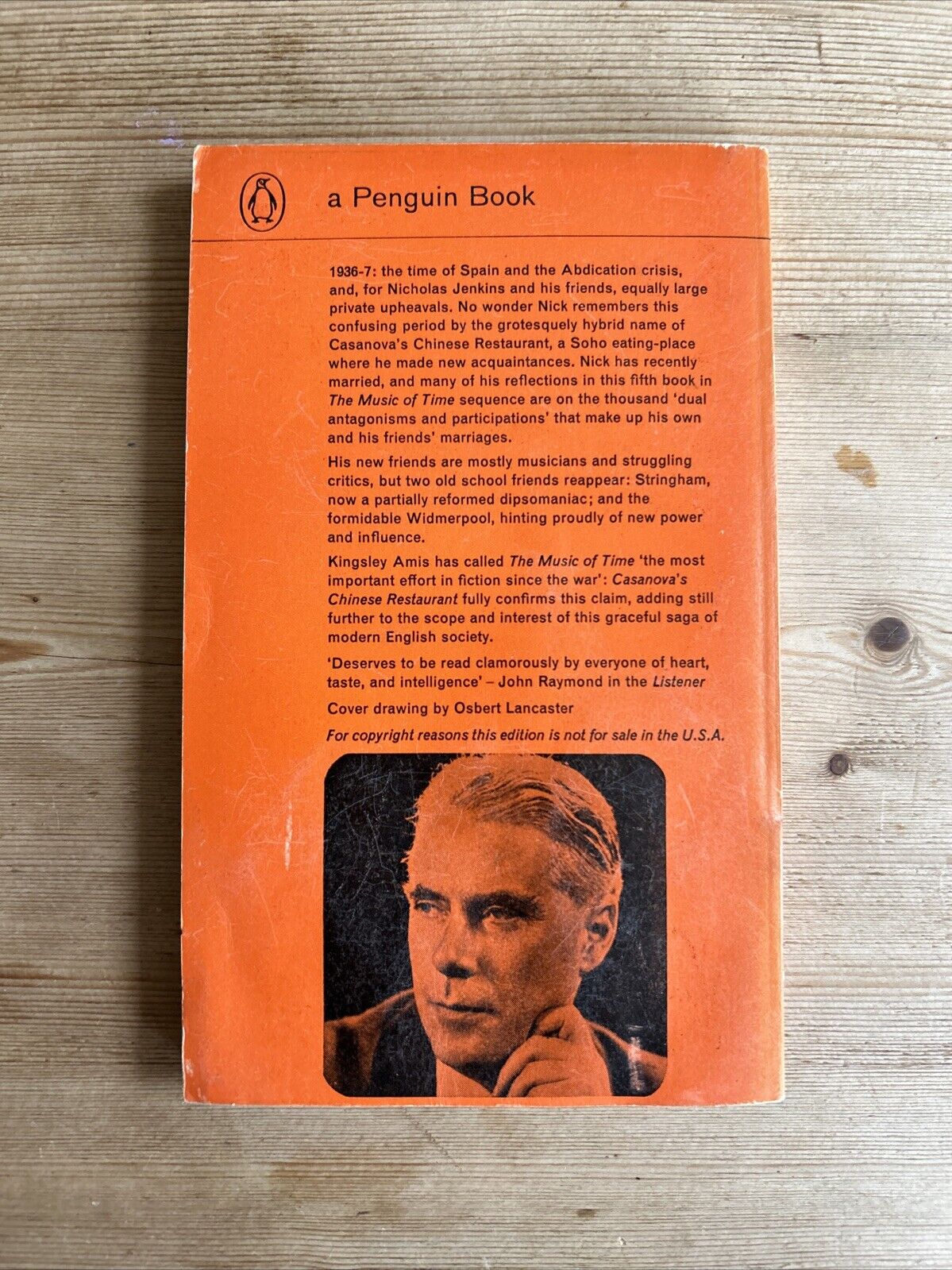 CASANOVA’S CHINESE RESTAURANT Anthony Powell - Penguin Books No 2075 1964