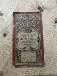 MACCLESFIELD BUXTON LEEK Ordnance Survey CLOTH 1909 Sheet 45 One Inch