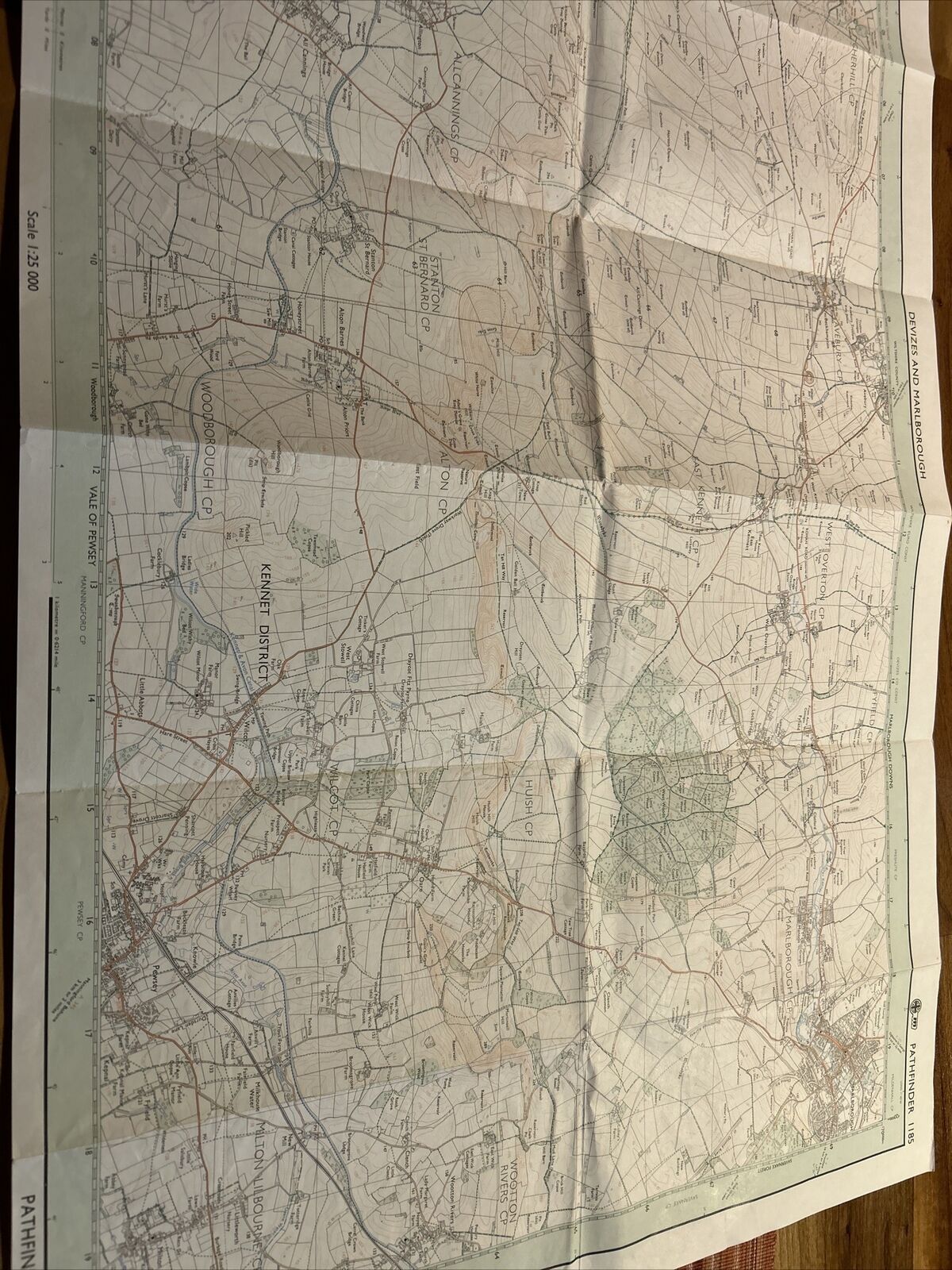 DEVIZES & MARLBOROUGH Pathfinder 1185 Ordnance Survey SU06/16 1:25,000 1987