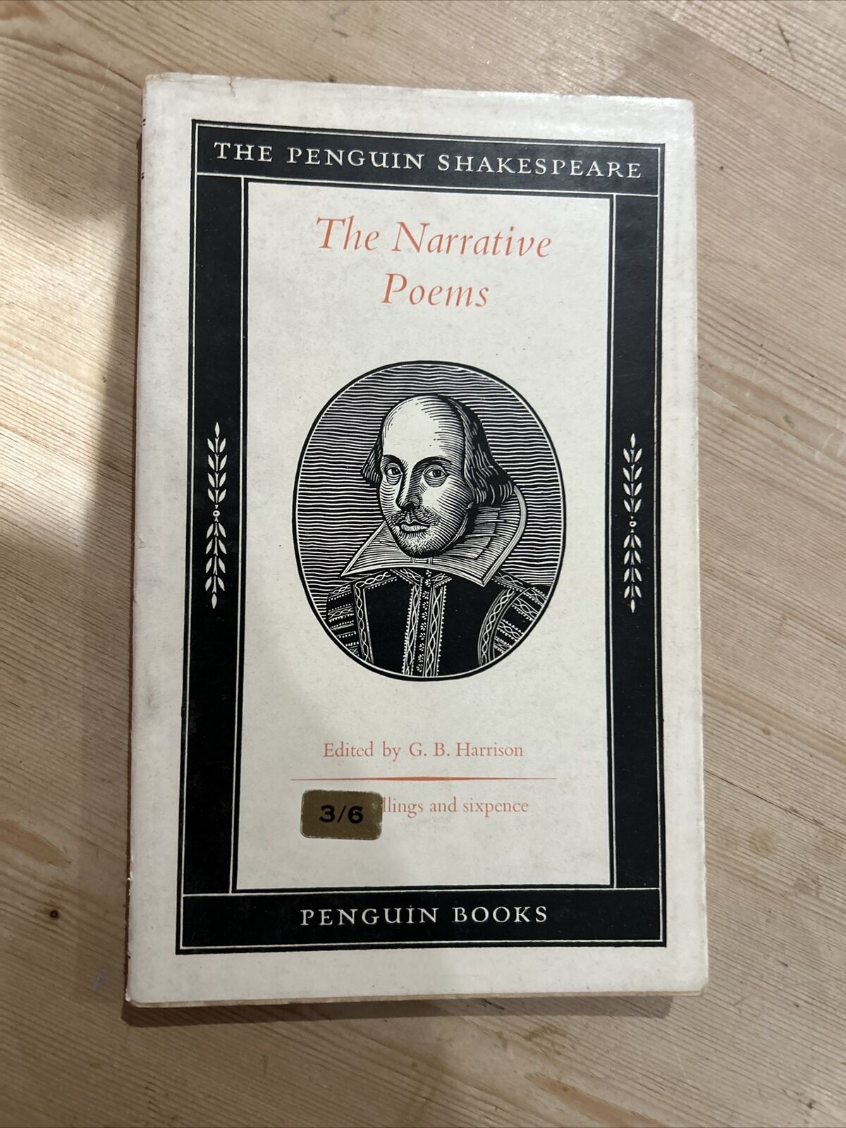 PENGUIN SHAKESPEARE No B37 1959 The Narrative Poems - Dust Jacket