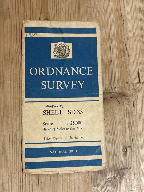 BURNLEY NELSON IGHTENHILL - Ordnance Survey Sheet SD83 1:25000 1954