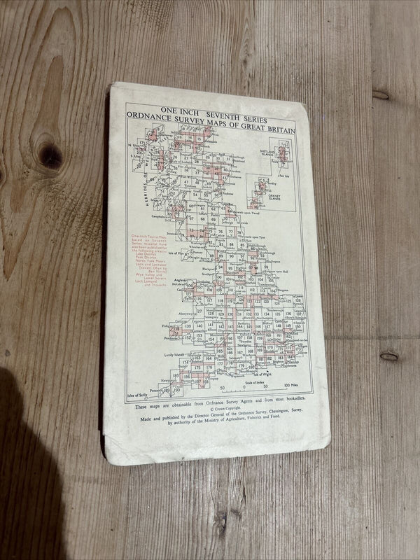 FAKENHAM Ordnance Survey Paper Map 1954 Seventh Series Sheet 125 East Dereham