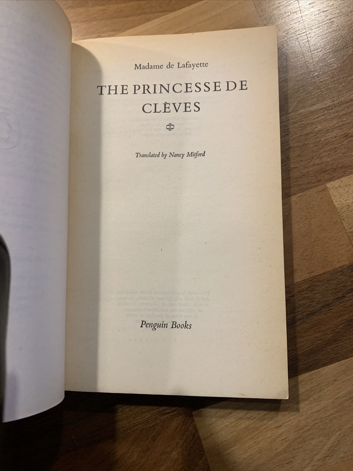 THE PRINCESSE DE CLEVES By Madame De Lafayette - Penguin Books No 1846 - 1962