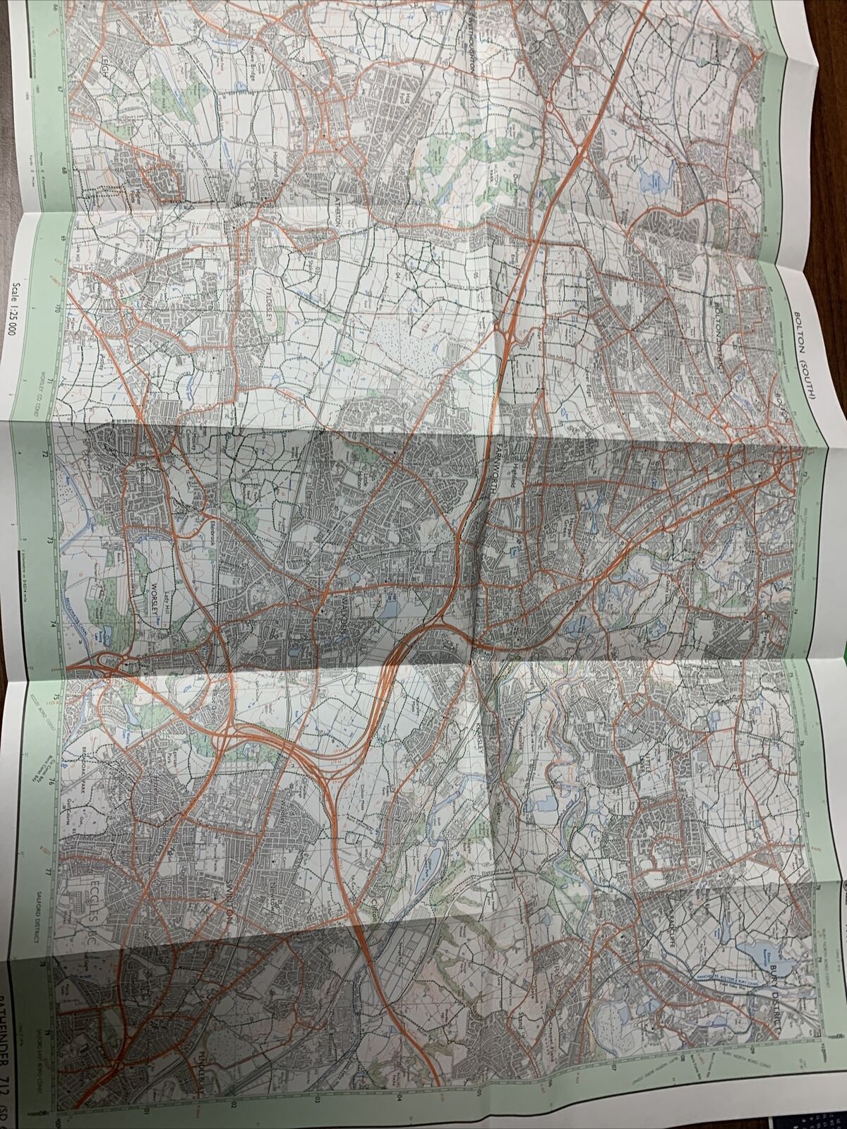 BOLTON South Pathfinder Ordnance Survey 1:25000 1992  No 712 Walkden Aspull