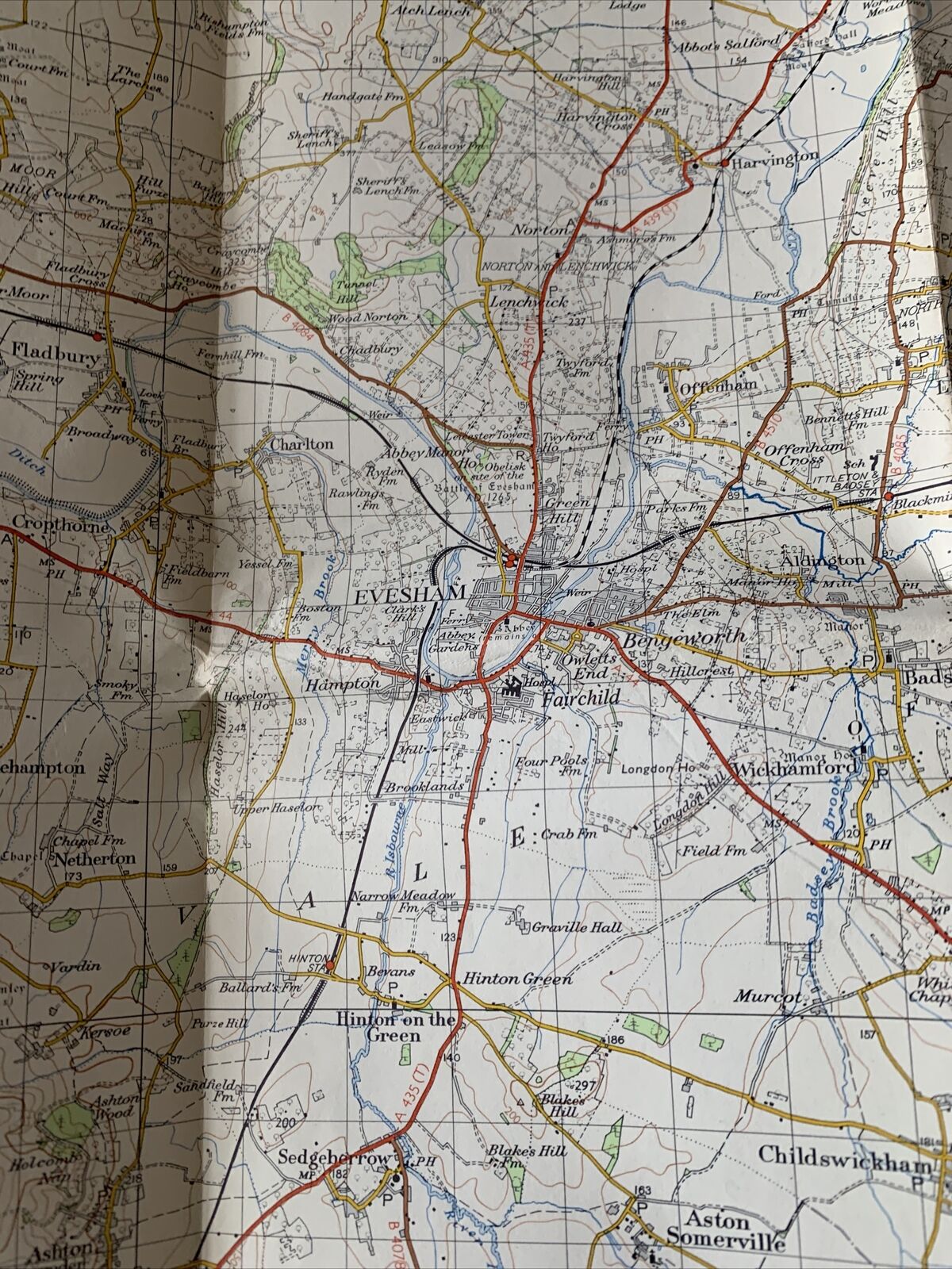 Cheltenham & Evesham 1953 Edition 1962 Print Ordnance Survey One Inch Map No 144